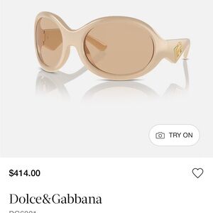 Dolce & Gabbana Tan Oversized Sunglasses